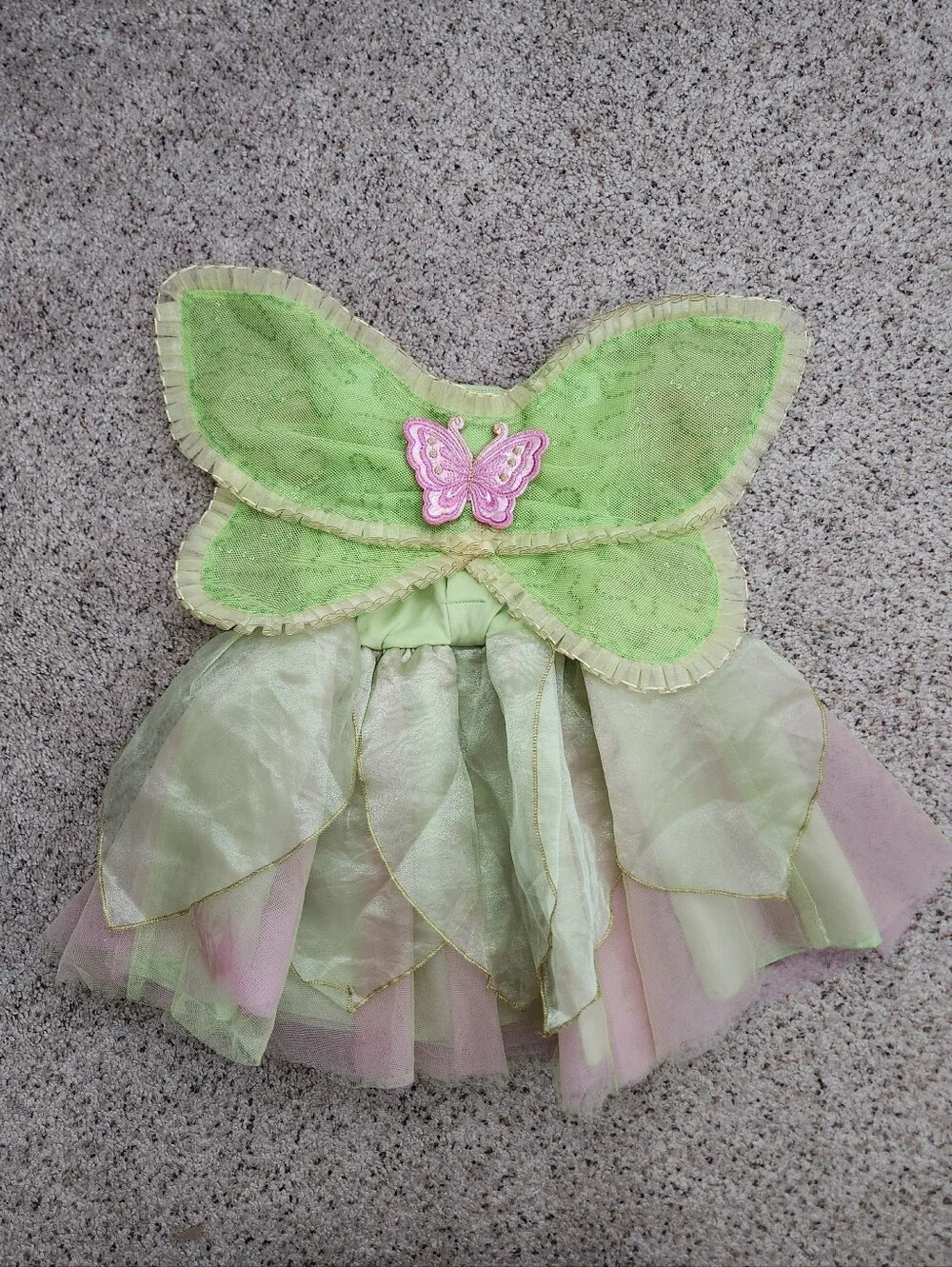 Disney Green and Pink Fairy Tinker Bell Costume Dress